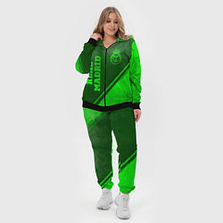 Женский 3D-костюм Real Madrid - green gradient вертикально, цвет: 3D-черный — фото 2