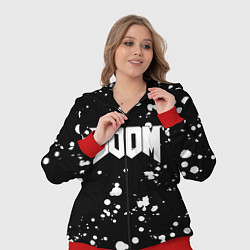 Женский 3D-костюм Doom белые краски всплеск, цвет: 3D-красный — фото 2