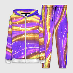 Женский 3D-костюм Блестящая волнистая текстура, цвет: 3D-белый