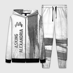 Женский 3D-костюм Asking Alexandria - white gradient по-вертикали, цвет: 3D-черный