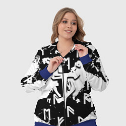 Женский 3D-костюм Doom символы краски, цвет: 3D-синий — фото 2