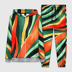 Женский 3D-костюм Тропическая жаркая абстракция, цвет: 3D-меланж