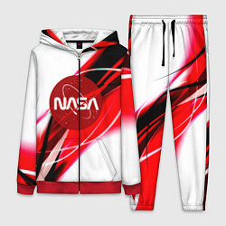 Женский 3D-костюм Nasa абстрактные полосы, цвет: 3D-красный