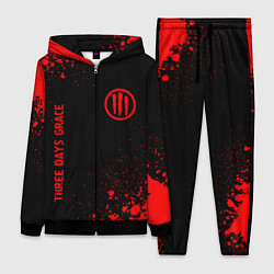 Женский 3D-костюм Three Days Grace - red gradient вертикально, цвет: 3D-черный
