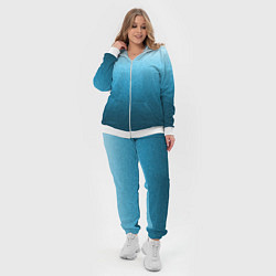 Женский 3D-костюм Голубой мягкий градиент текстура крошка, цвет: 3D-белый — фото 2