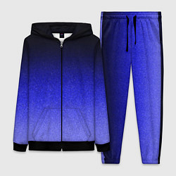 Женский 3D-костюм Градиент индиго из чёрно в синий текстура крошка, цвет: 3D-черный