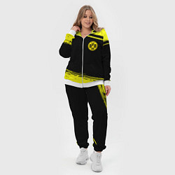 Женский 3D-костюм Borussia жёлтые полосы, цвет: 3D-белый — фото 2