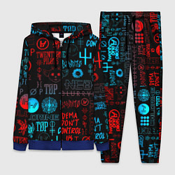 Женский 3D-костюм Twenty one pilots rock pattern, цвет: 3D-синий