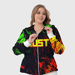 Женский 3D-костюм RUST огненная текстура, цвет: 3D-белый — фото 2