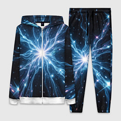 Женский 3D-костюм Всплеск света и звезды - космическая абстракция, цвет: 3D-белый