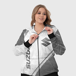 Женский 3D-костюм Suzuki - white gradient вертикально, цвет: 3D-черный — фото 2