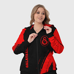 Женский 3D-костюм Galatasaray - red gradient вертикально, цвет: 3D-черный — фото 2