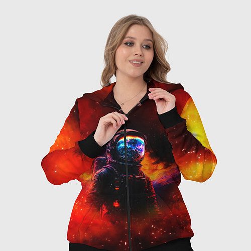 Женский костюм Космос огненный / 3D-Черный – фото 3