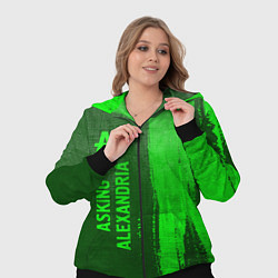 Женский 3D-костюм Asking Alexandria - green gradient по-вертикали, цвет: 3D-черный — фото 2
