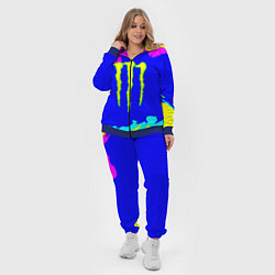 Женский 3D-костюм Monster energy краски цветные, цвет: 3D-синий — фото 2