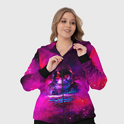 Женский 3D-костюм Космонавт в космическом море, цвет: 3D-черный — фото 2