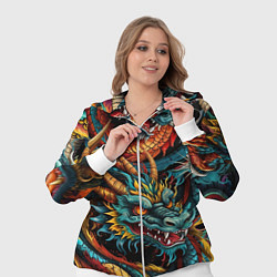 Женский 3D-костюм Татуировка дракона ирезуми, цвет: 3D-белый — фото 2