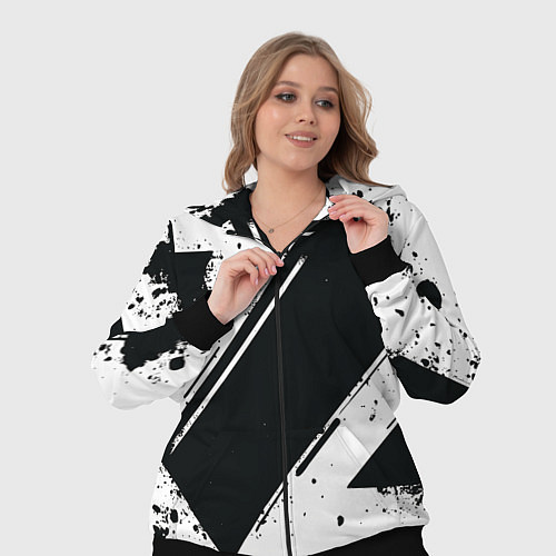 Женский костюм Color black white / 3D-Черный – фото 3