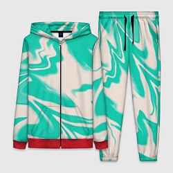 Женский костюм Color white turquoise