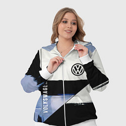 Женский 3D-костюм Volkswagen логотип, цвет: 3D-белый — фото 2