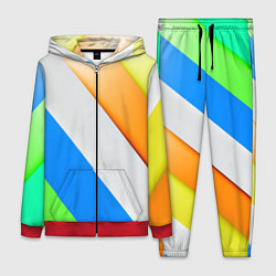 Женский 3D-костюм Striped, цвет: 3D-красный