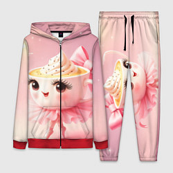 Женский 3D-костюм Балерина капучино розовый, цвет: 3D-красный