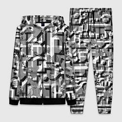 Женский 3D-костюм Серый объёмный эффект, цвет: 3D-черный