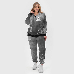 Женский 3D-костюм Thirty Seconds to Mars - grey gradient вертикально, цвет: 3D-черный — фото 2