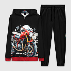 Женский 3D-костюм Red Moto, цвет: 3D-красный