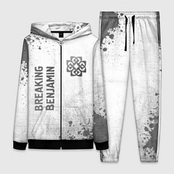 Женский 3D-костюм Breaking Benjamin - white gradient вертикально, цвет: 3D-черный