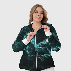 Женский 3D-костюм Lightning light blue line, цвет: 3D-белый — фото 2