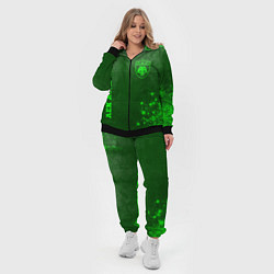 Женский 3D-костюм AEK Athens - green gradient вертикально, цвет: 3D-черный — фото 2