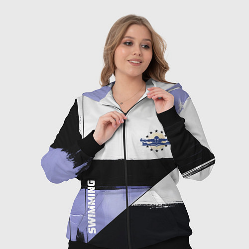 Женский костюм Плавание спортивное / 3D-Черный – фото 3