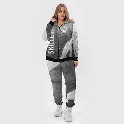Женский 3D-костюм Skillet - grey gradient вертикально, цвет: 3D-черный — фото 2