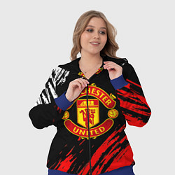 Женский 3D-костюм Манчестер юнайтед краски текстура, цвет: 3D-синий — фото 2