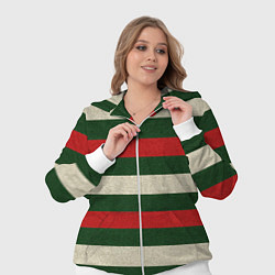 Женский 3D-костюм Цветные лини текстура ткани, цвет: 3D-белый — фото 2