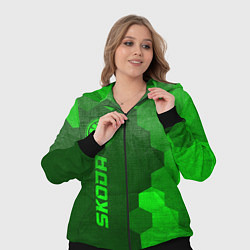 Женский 3D-костюм Skoda - green gradient по-вертикали, цвет: 3D-черный — фото 2