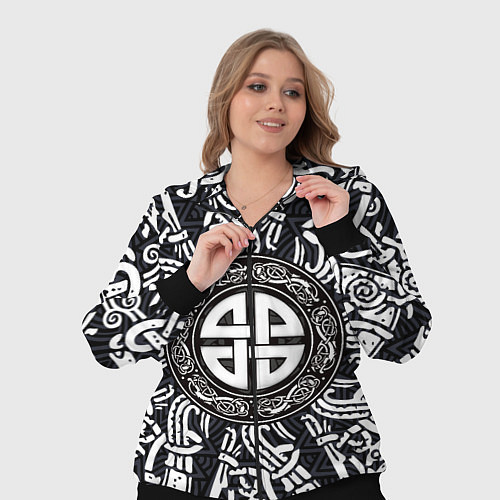 Женский костюм Узел защиты воинов и кельтские узоры / 3D-Черный – фото 3