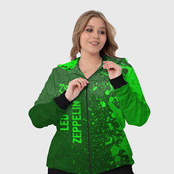 Женский 3D-костюм Led Zeppelin - green gradient по-вертикали, цвет: 3D-черный — фото 2