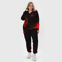 Женский 3D-костюм Bring Me the Horizon - red gradient вертикально, цвет: 3D-черный — фото 2
