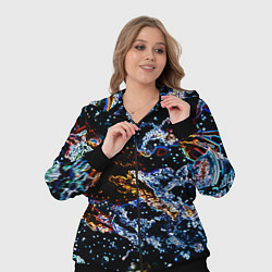 Женский 3D-костюм Звёздно-кислотная абстракция, цвет: 3D-черный — фото 2