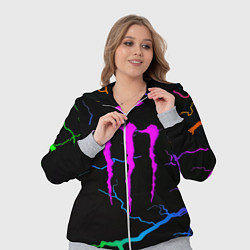 Женский 3D-костюм Monster energy молнии шторм, цвет: 3D-меланж — фото 2