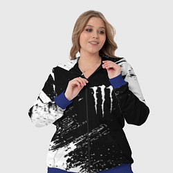Женский 3D-костюм Monster energy белые краски, цвет: 3D-синий — фото 2