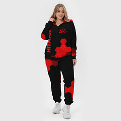 Женский 3D-костюм Hitman - red gradient вертикально, цвет: 3D-черный — фото 2