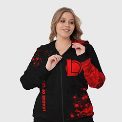 Женский 3D-костюм League of Legends - red gradient вертикально, цвет: 3D-черный — фото 2