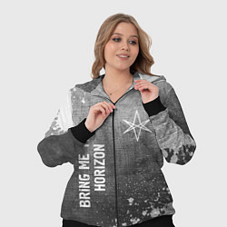 Женский 3D-костюм Bring Me the Horizon - grey gradient вертикально, цвет: 3D-черный — фото 2