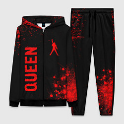 Женский 3D-костюм Queen - red gradient вертикально, цвет: 3D-черный
