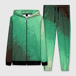 Женский 3D-костюм Градиент текстурный зелёный, цвет: 3D-черный