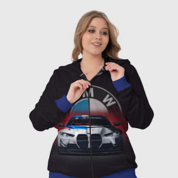 Женский 3D-костюм BMW на красном фоне, цвет: 3D-синий — фото 2