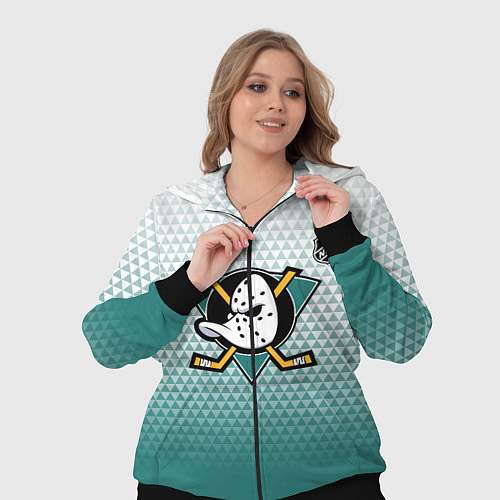 Женский костюм Анахайм Дакс - зеленая геометрия / 3D-Черный – фото 3